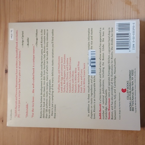 Risotto Cookbook More than 100 Recipes Barrett and Wasserman - Picture 2 of 8